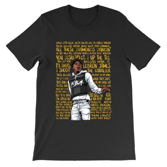 NBA Young Boy Lyric tee - Picture 1 of 1
